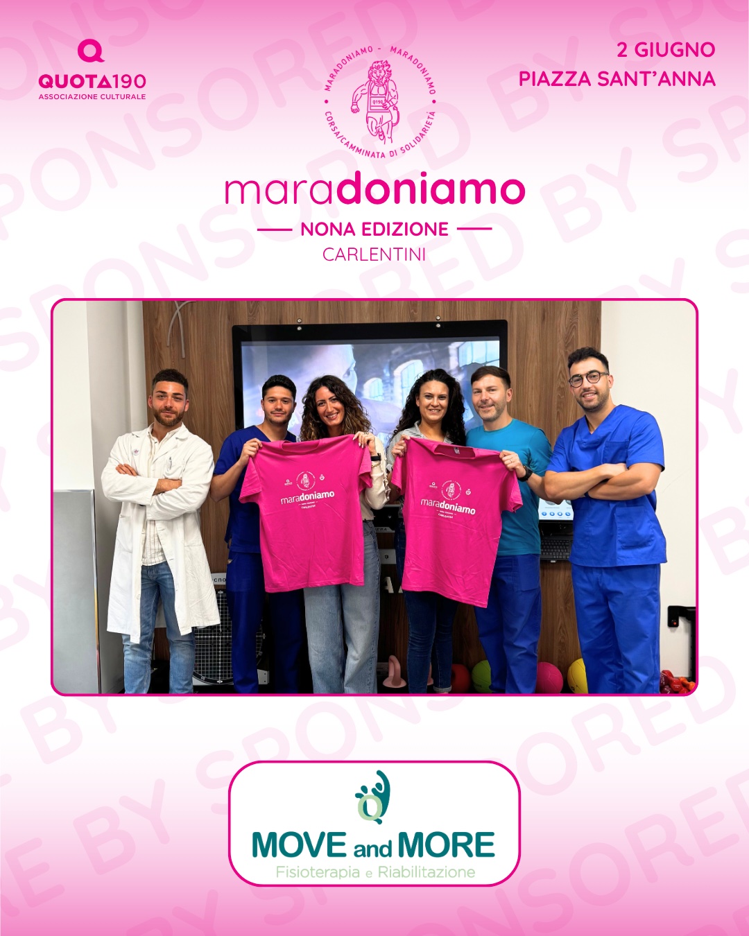 La consegna della maglietta allo sponsor Move and More